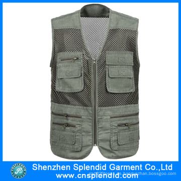 Garment Factory Multi Pocket Journalist Chaleco Hecho en China